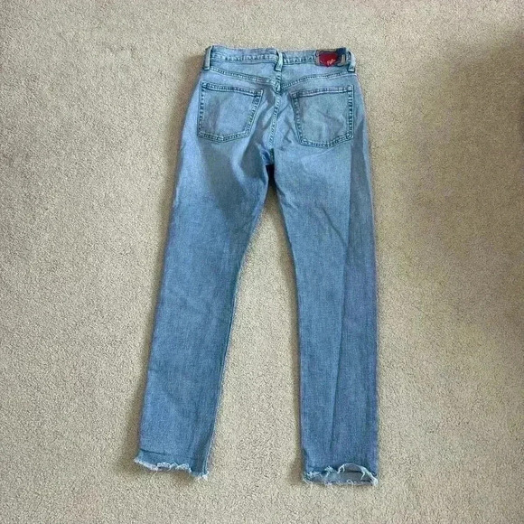 POLO Ralph Lauren The Callen High Rise Slim Fit Jeans Raw Hem Womens Size 28 - Picture 5 of 11
